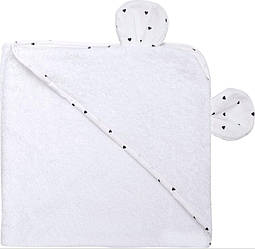 Рушник дитячий з капюшоном і вушками Bubaba by FreeON White 75х75 см (48136)