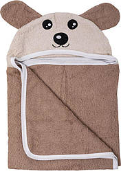 Рушник дитячий з капюшоном і вушками Bubaba by FreeON PUPPY Brown 110х75 см (45494)