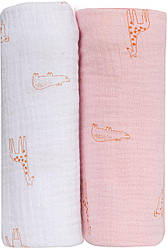 Рушники дитячі Bubaba by FreeON 2/1 PINK and WHITE 70х70 см (48099)