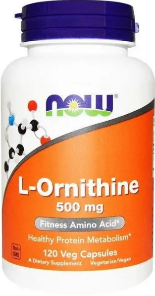 Орнітин NOW L-Ornithine 500 mg 120 капс