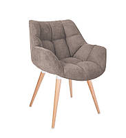 Стілець обідній Vensan plus wood бук 1.007 white тканина soro-23 бежева (Новий Стиль ТМ)