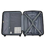 Валіза Airtex середня M поліпропілен чорна 65х44х27(+5)см/81л/3.4кг, фото 7