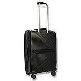 Валіза Airtex середня M поліпропілен чорна 65х44х27(+5)см/81л/3.4кг, фото 2