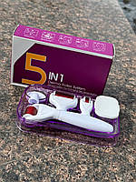 Мезоролер- дермаролер для обличчя й тіла з насадками 5 в 1