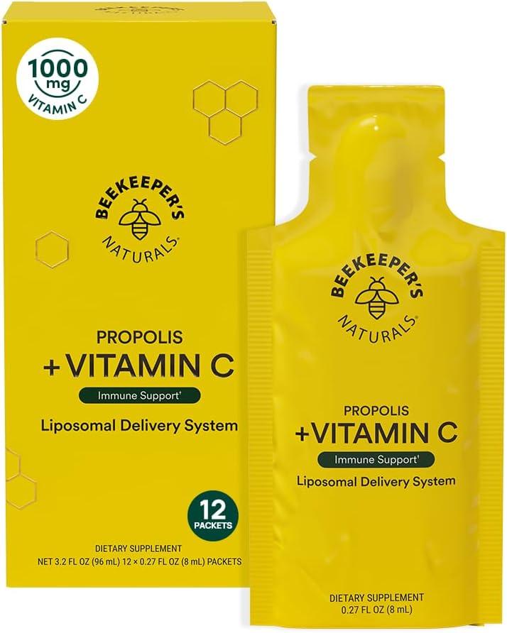 Beekeeper's Naturals Liposomal Propolis + Vitamin C / Ліпосомальний прополіс + вітамін С 12 саше