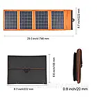 Портативна сонячна панель на 20Вт / Сонячна батарея / Складна сонячна панель для заряджання телефону, фото 9