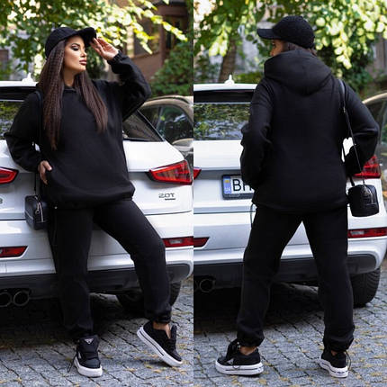 Стильний жіночий костюм, тканина "Фліс" 52, 54, 56, 58, 60, 62, 64, 66 розмір 52, фото 2