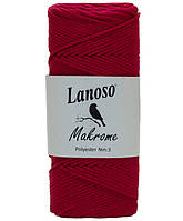 Пряжа Lanoso Macrame PP 3 nm № 338 червоний (Ланосо Макраме ПП 3мм)