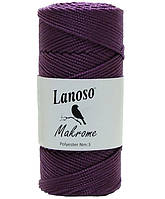 Пряжа Lanoso Macrame PP 3 nm № 350 фіолетовий (Ланосо Макраме ПП 3мм)
