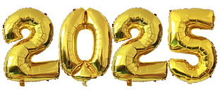 Фольговані кулі 2025 золоті 35 см