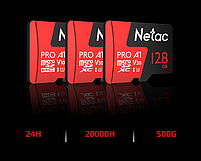 Карта пам'яті Netac P500 Red V10 128GB micro SD (TF) class 10 UHS-I High Speed, фото 4