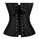 Спокусливий щільний мереживний корсет - чорний S (КОРС-МЕРЕЖ-ЧОР), фото 3