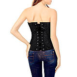 Спокусливий щільний мереживний корсет - чорний S (КОРС-МЕРЕЖ-ЧОР), фото 5