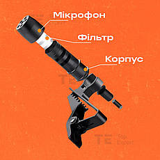 Професійний петличний мікрофон BOYA BY-M1 3.5 мм мікрофон петличка для телефону петличка для пк камери, фото 4