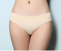 Безшовні жіночі трусики-сліпи - бежеві L (32872844124)