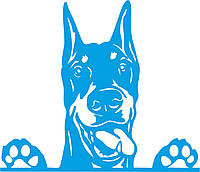 Наклейка вінілова Доберман Doberman 25х22, фото 3