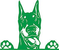 Наклейка вінілова Доберман Doberman 25х22, фото 7