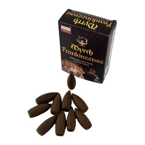 Конуси рідкий дим Darshan Мірра та Ладан Backflow Dhoop Cone