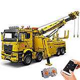 Конструктор дитячий "Евакуатор-тягач" із краном на дистанційному управлінні на 4883 деталі, жовтий, фото 3