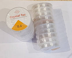 Силіконова волосінь-гумка, прозора 0.4 мм .  Crystal Tec