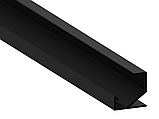 Алюмінієвий профіль для світлодіодної стрічки АЛ-103 2 метра чорний кутовий LEDUA, фото 3