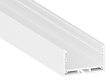 Алюмінієвий профіль для світлодіодної стрічки АЛ-23 2 метра білий підвісний, накладний LEDUA, фото 3
