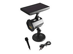 Проектор LED лазерний Lemanso 6W IP65 с акку+солн.панель + шнур USB / LM36012, чорний Лємансо