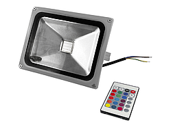Прожектор LED 20W RGB+ пульт IP65 1LED сірий LMP9-21 Лємансо