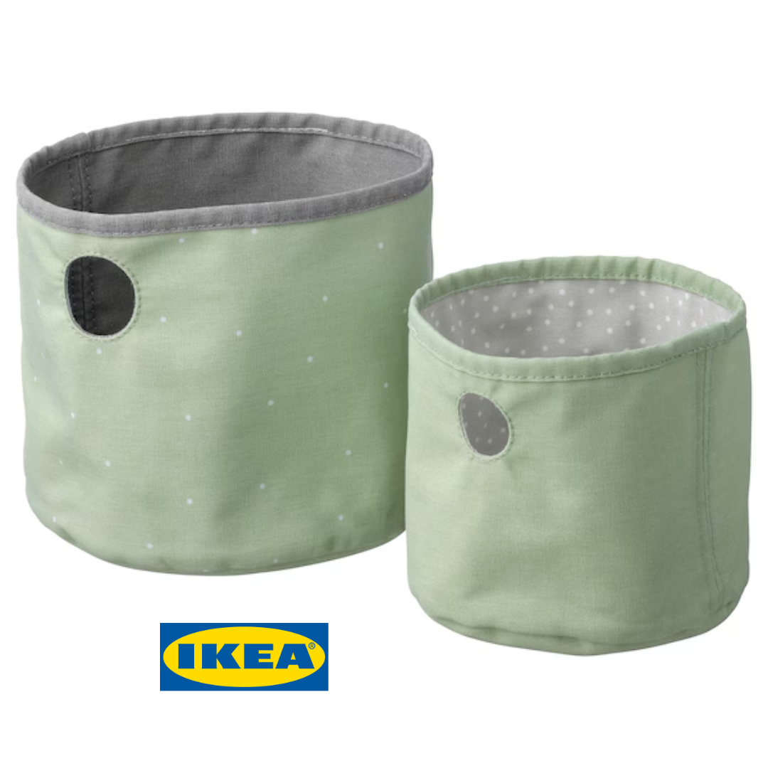 Набір коробок для білизни IKEA LEN 2 предмета Зелені 805.432.58