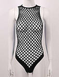 Спокусливий облягаючий боді-сітка - чорний One Size (4001162588658), фото 3