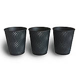 Гофростакан Double Black 350 мл. Євро, 25 шт/уп; 24 уп/ящ (90), фото 3
