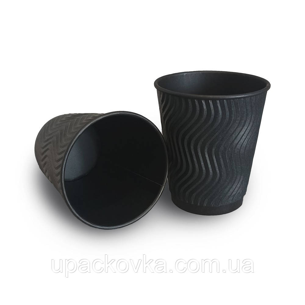 Гофростакан Double Black 175 мл., 30 шт/уп; 35 уп/ящ