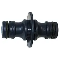 Двосторонній з'єднувач для шланга пластиковий, 3/4",1/2" Technics (72-430)