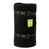 Флісовий плед Nester Black Case 145*200 - чорний плед для військових з чохлом, фото 3