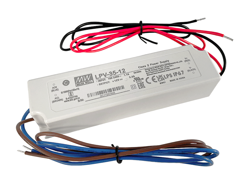 Блок живлення 35W-IP67 12V LPV-12-35 AC127-370V/DC 2 роки гарантії MEAN WELL