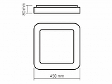 Світильник світлодіодний квадратний накладний EDGE-SC-72W-WHITE 2700-6000K (VLE-ESC-72W) VIDEX, фото 4