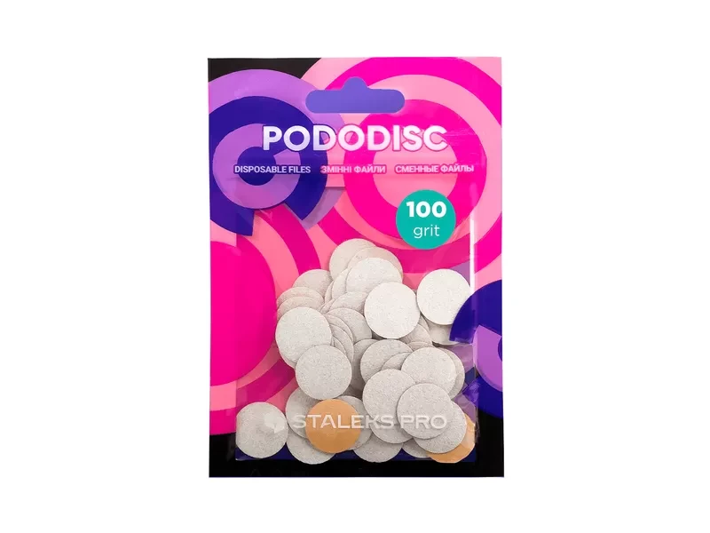 Змінні файли для педикюрного диску STALEKS PRO PODODISK, PDF-15-100w, розмір S, 100 гріт, 50 шт