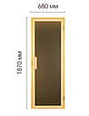 Двері для лазні та сауни Tesli Duo Sateen 70X190, фото 4