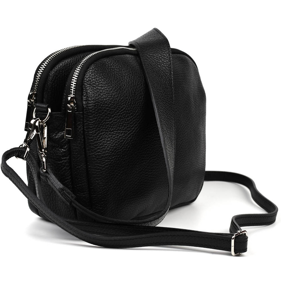 Шкіряна жіноча сумка Virginia Conti Italy — VC02807black