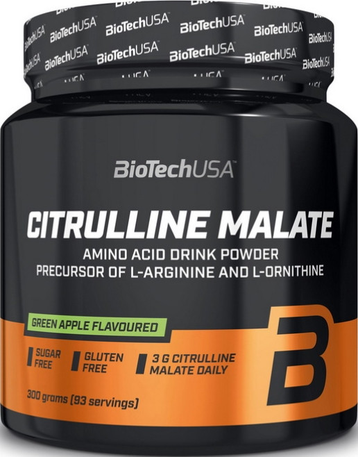 Цитрулін малат BioTech Citrulline Malate 300 г зелене яблуко