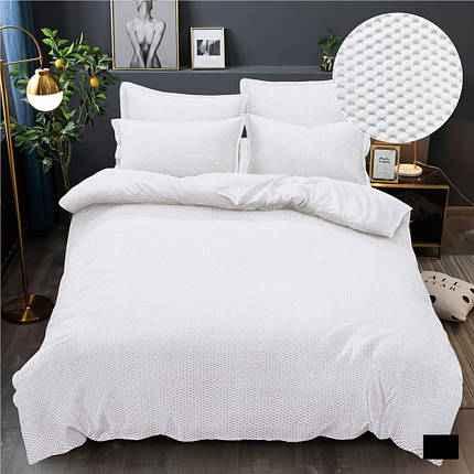 Біла постільна тканина однотонна 220 см поліестер Мікрофібра пресована синтетична TIS-F1 у рулоні 100 м, фото 1