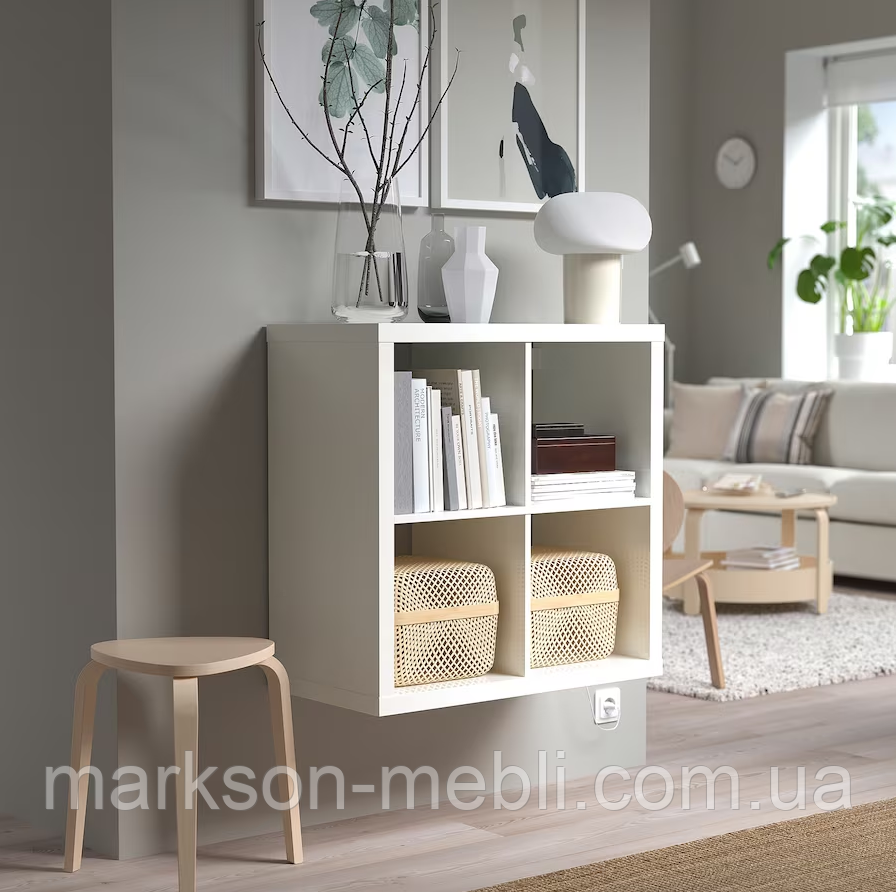 СТЕЛЛАЖ білий MS233 сумісний з аксесуарами IKEA KALLAX, фото 1