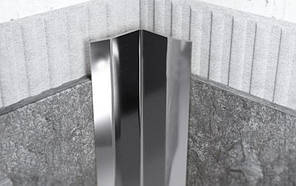 Внутішній куточок з нержавіючої сталі 20х20, довжина 2,7 м, Полірування