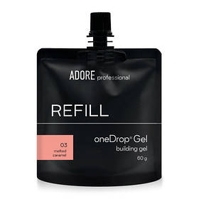Adore наповнювач для помпи Оne Drop Gel №03 – melted caramel, рожево-персиковий, 60 грам