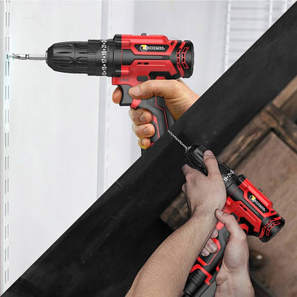 Акумуляторний шуруповерт 12 В CONENTOOL, зарядний пристрій і кейс, фото 2