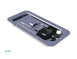 Замок для фургона врізний 264х128мм Ø16,5 (Нерж)