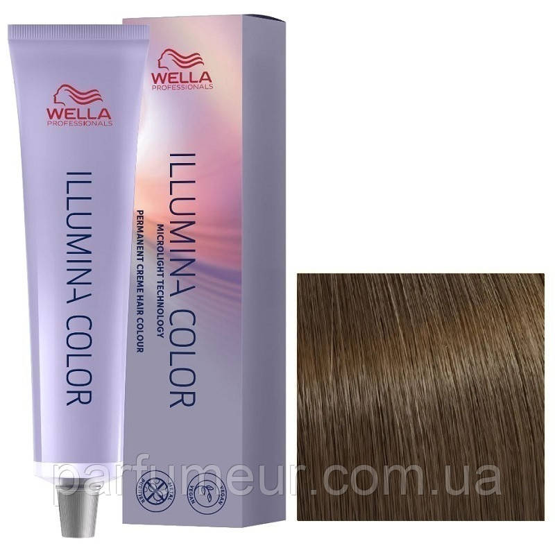Wella Illumina Color Крем-фарба для волосся 7/31 Середній блондин золото-попелястий 60 мл, фото 1