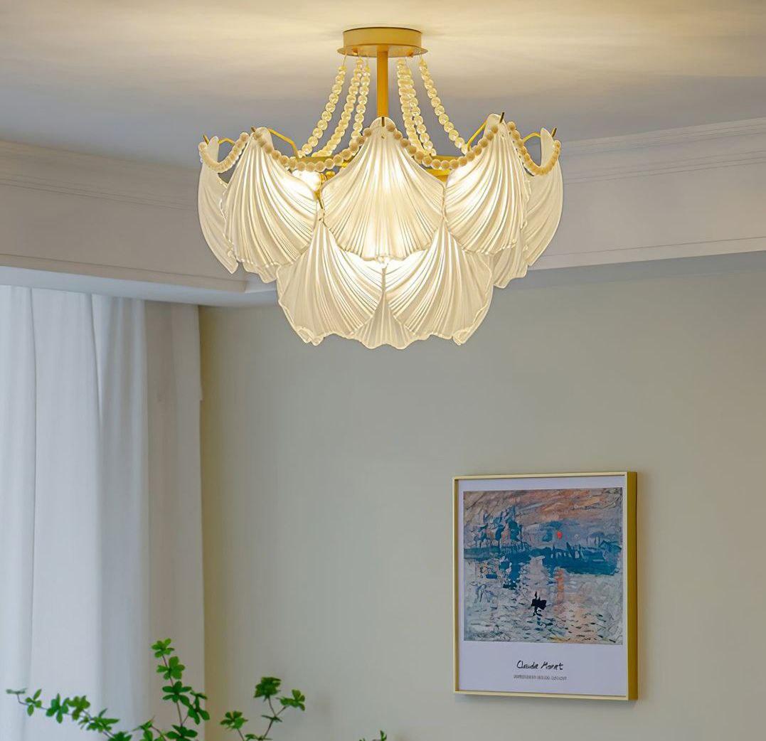 Перлинна люстра у вітальню Artlight цоколь ламп 9 шт колір D1901/600GD