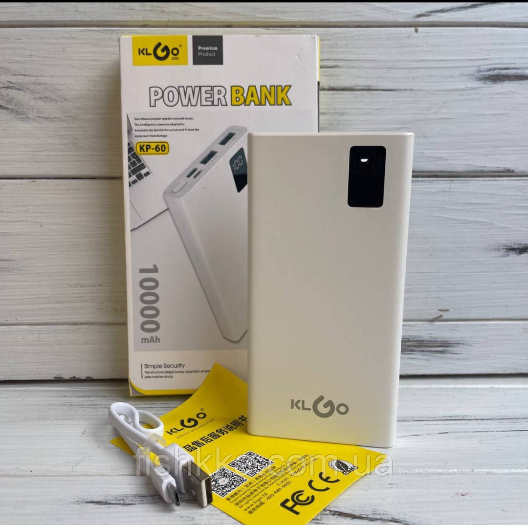 Павербанк Power Bank 10000Ман КР-60 з функцією швидкого заряджання