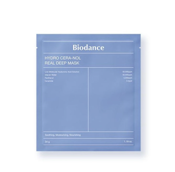 Нічна гідрогелева маска з керамідами проти сухості Biodance Hydro Cera-Nol Real Deep Mask, фото 1